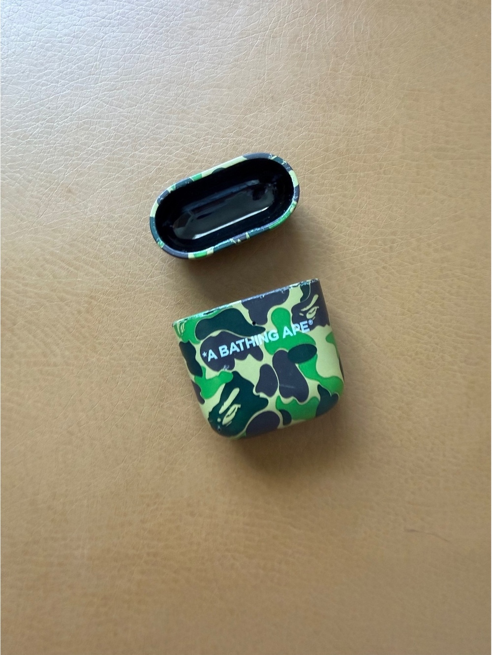 A Bathing Ape Green Camo AirPods Case Cover